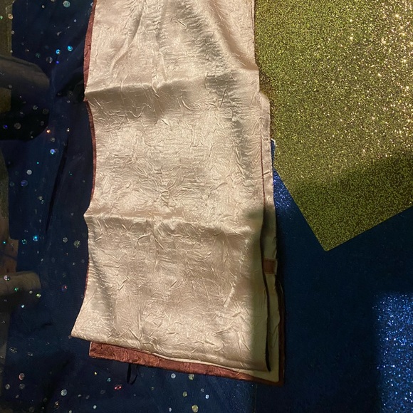 LAFAYETTE 148 NEW YORK VELVET-TRIM WINE CHAMPAGNE VNTG PINK MAUVE SLIM Scarf - Picture 6 of 10